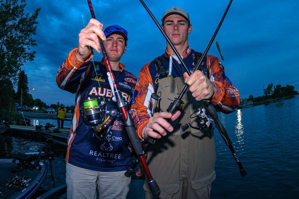 Auburn University - Logan Parks and Lucas Lindsay utilized a mix of dropshots and swimbaits this week to grab the lead going into the final day here at Waddington, NY.