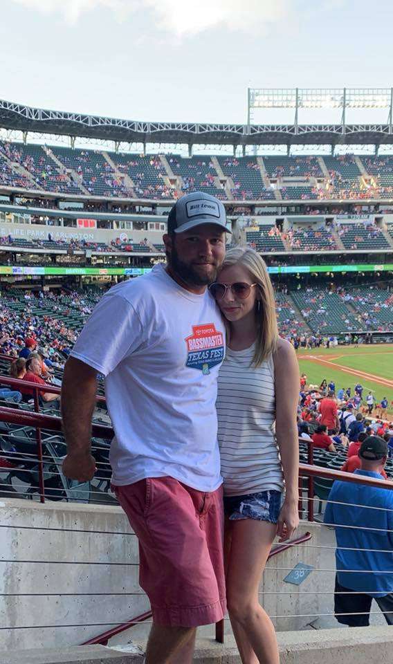 Brett Preuett gave best gal Kelsey Baillio her first Major League experience as they attended a Texas Rangers game in Arlington after Lake Fork. 