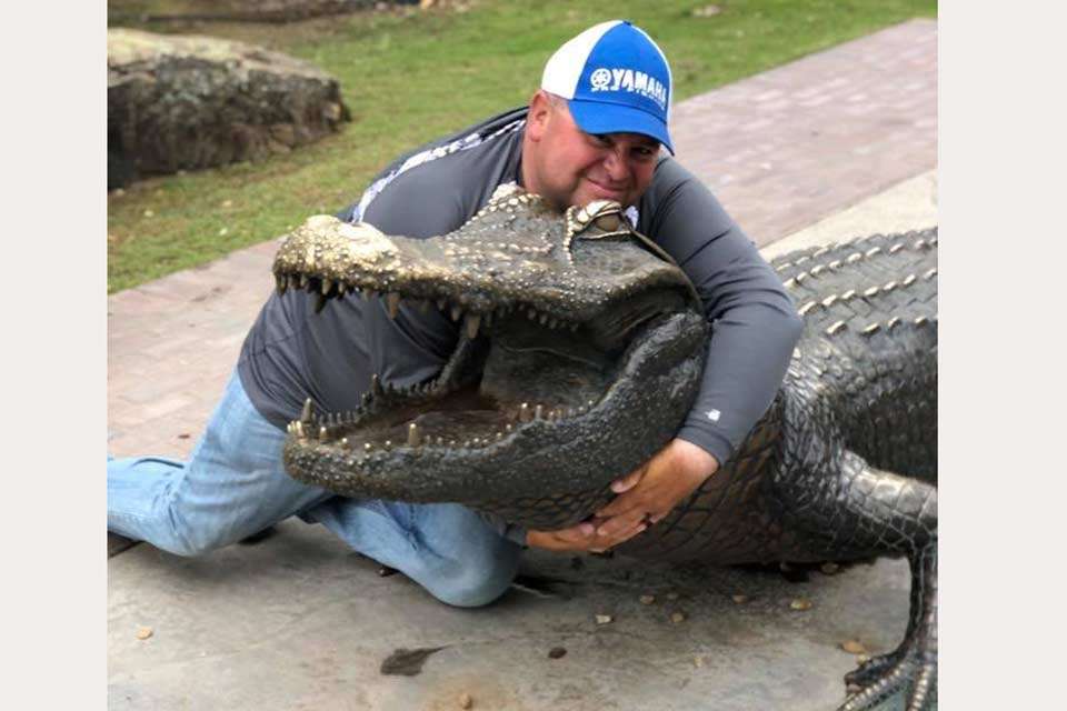 Bill Lowen had some fun with this giant lizard. âPracticing for my gator trip at Grosse Savanne Lodge!!!,â he wrote, with the hashtags of help and not going to happen. Yeah, thatâs not how you do it. Proper form is to show any gator the bottoms of your shoes as you run away.