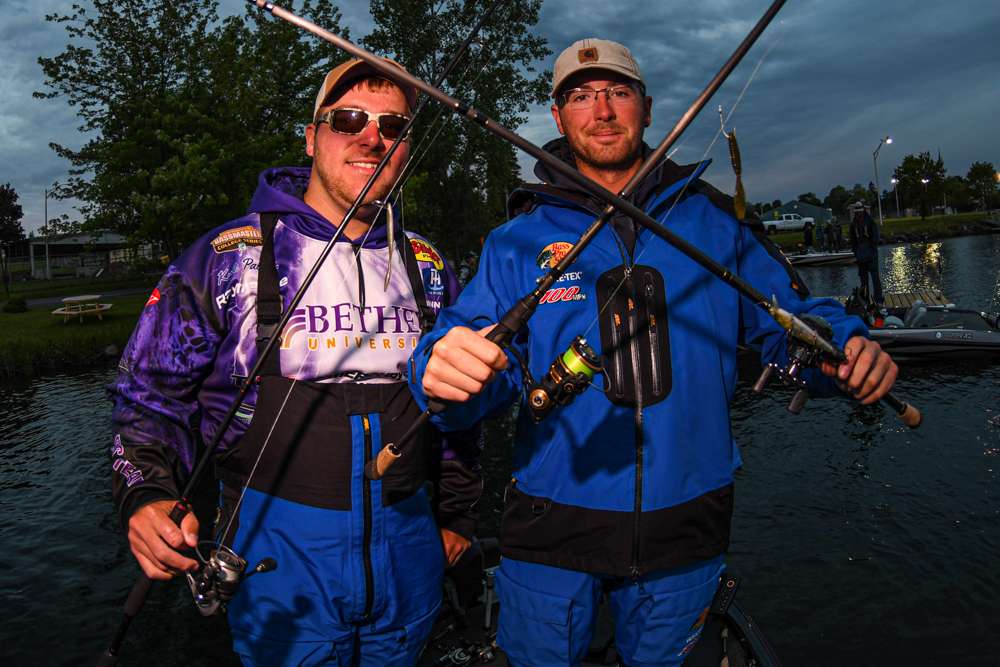 Bethel University - John Garrett and Kyle Palmer mixed in a reaction bait to go along with the dropshots.
