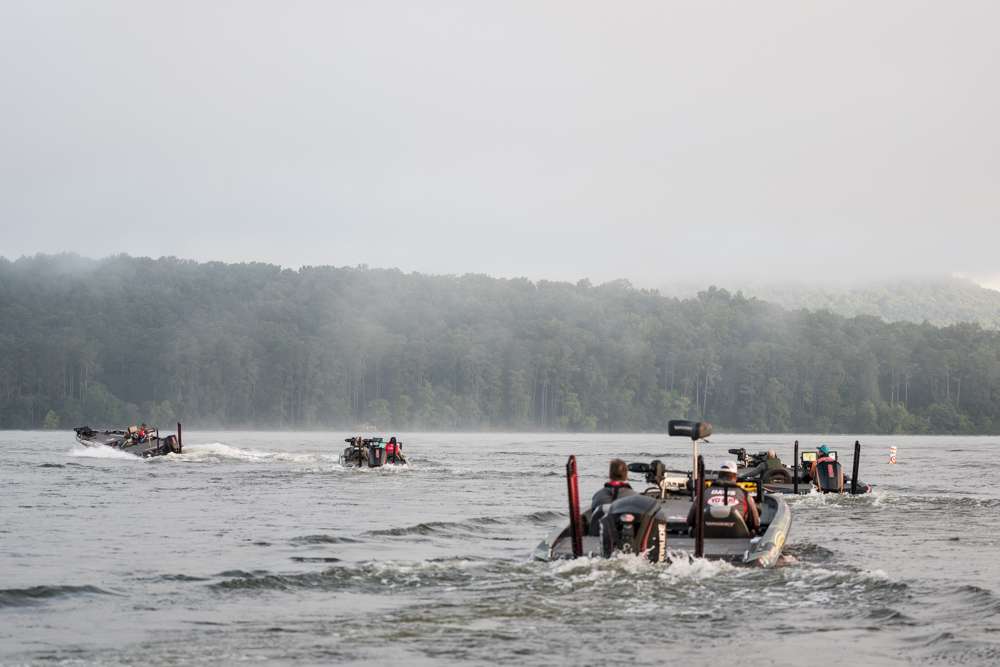 AOY leader Patrick Walters struggles early on Day 1 of the Academy Sports + Outdoors Bassmaster Elite Series Tournament at Lake Guntersville. 