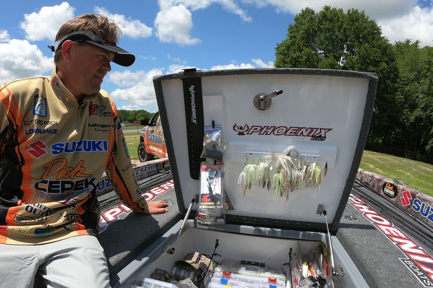 The next storage box is loaded with an impressive tackle assortment, all of which are the types of lures he needs regularly. This is his day-to-day box.