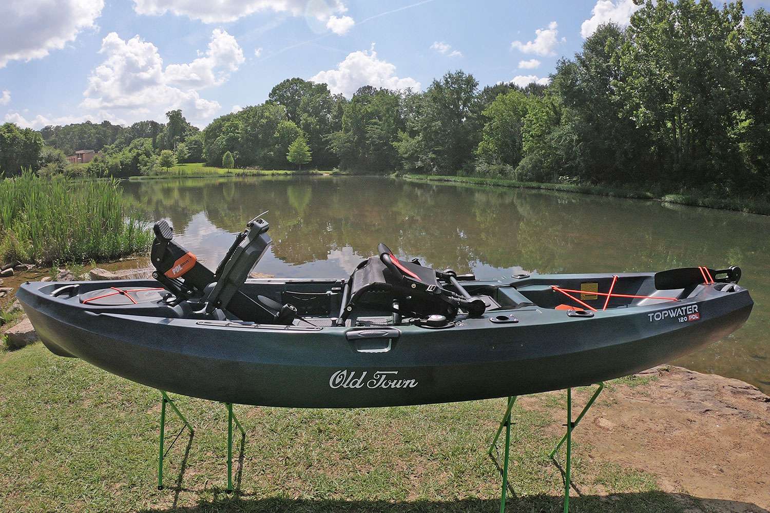 The new Topwater 120 from Old Town comes in two models, a PDL version with the company's proprietary drive system. The other version features the same layout, but in a paddle-only model. 