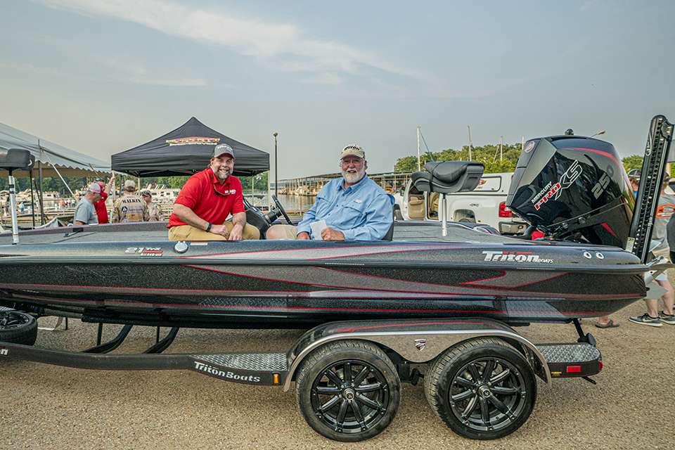 The winner was Elton Cleveland. A video of the final moments of the drawing is available on the Triton Boats Facebook Page.