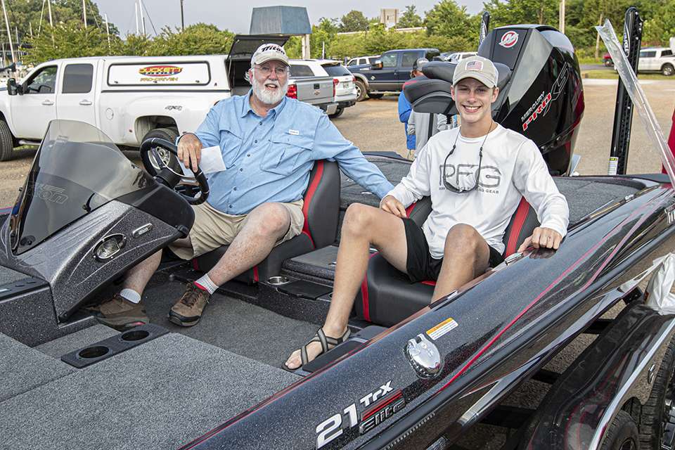 Mr. Cleveland fished the event in his 2005 Triton with his grandson Jackson.

