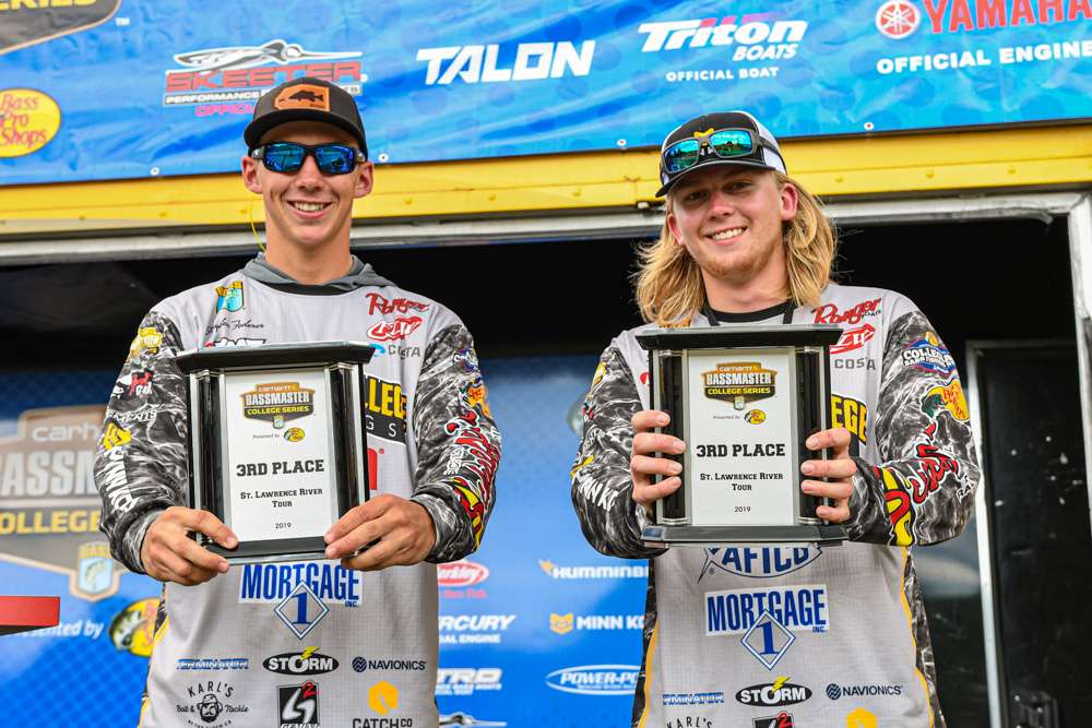 And, teammates Shane Nelson and Brayden Federer grabbed 3rd place! These guys weighed in more largemouth this week than any other team!