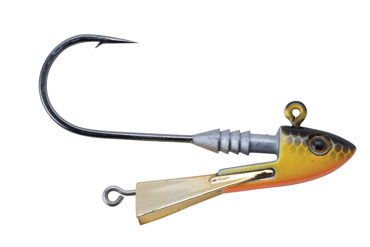   <B> Berkley Fusion19 Snap Jigs </B>
<BR>The Berkley Fusion19 Snap Jig is a versatile action jig head that pairs with your favorite soft plastics. The Snap Jig can be fished vertically over structure, for suspended fish in open water, or through the ice. Fish them cast and retrieve for side to side and backward and forward dynamic darting action. Features an extended conical bait keeper to secure soft plastics, a utility eye for stinger hooks or spinner blades, and Fusion19 hooks. Sizes from 3/16 to 3/4 ounces and hooks from 1/0 to 6/0. 
<BR>
<B>MSRP: $6.99
</B>