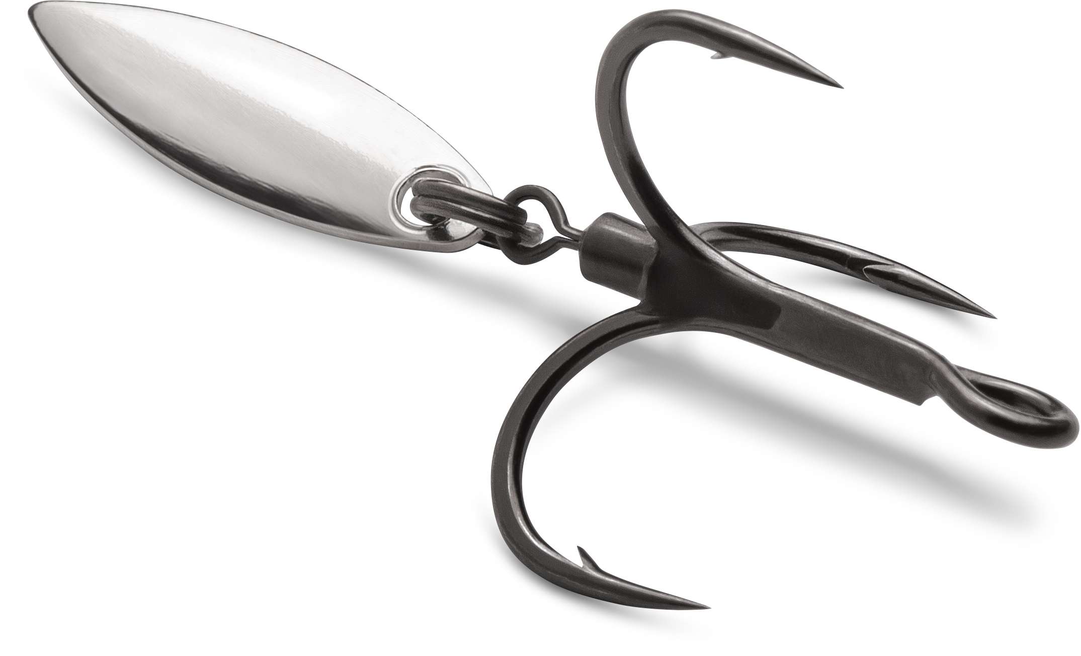     <B>VMC Bladed Hybrid Treble Hook</B>
<BR>VMC continues momentum by applying new innovation to the 2019 Bassmaster Classic winning treble hook. This new Ike-approved concept is a swivel and blade combination securely nested and enclosed on a VMC hybrid treble with a powerful epoxy resin. VMC pros had hoped to keep this hook a secret. Take a bait that is already good and make it better with extra flash and vibration. Multi species modifications on crankbaits, swimbaits, topwater, spoons, jerkbaits and more. Available in No. 8, 6, 4 and 2. 
<BR>
<B>MSRP: $6.99</B>
