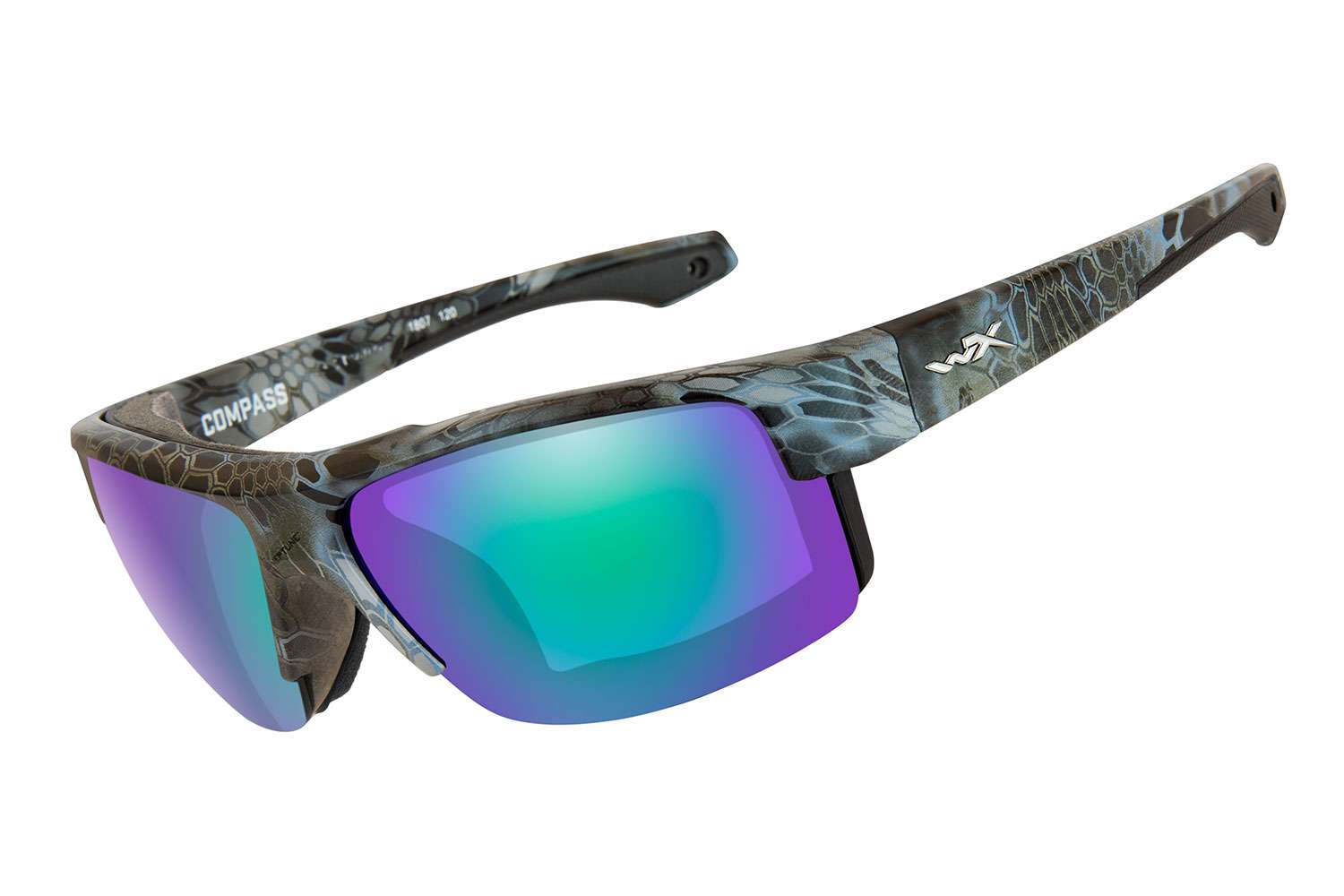     <B>Wiley X Compass</B>
<BR>New for 2019, the Wiley X Compass combines everything they stand for into a stylish pair of shades that are an anglerâs dream come true. The sunglasses feature a unique high-wrap, half-frame design equipped with Wiley Xâs ever-popular Removable Facial Cavity Seal. This perfect union blocks wind, dust, debris, and peripheral light from sneaking into the wearerâs site, while boosting color contrast, and high visual definition. The shatterproof Selenite polycarbonate polarized lenses are carefully designed and tested to meet stringent ANSI Z87.1 and EN standards, which ensures the highest level of protection and optical quality in the final product.
