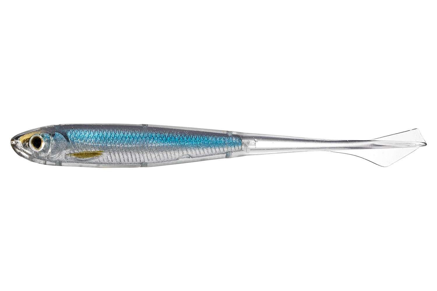   <B>Livetarget Ghost Tail Minnow</B>
<BR>The Ghost Tail Minnow is a drop-shot bait that mimics a minnow feeding near bottom structure. It features Injected Core Technology (ICT), enabling the Inner-Core to host a life-like Minnow profile, while the Exo-Skin gives the lure its signature finesse action. Proprietary metal powder provides vibrant metallic flash and realism, and the unique tail design generates a finesse quivering action, emulating the movement of a small minnow. Requires only the slightest rod tip movement for a life-like presentation. Ghost Tail Minnows are available in 3-, 4- and 5-inch slow-sink sizes and six natural-themed color patterns.
<BR>
<B>MSRP: $9.99</B> 
<br>
<a href=