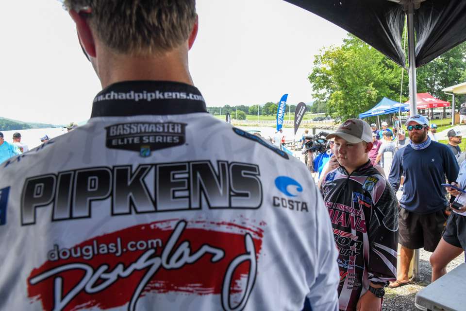 Mason, who fishes on the Limestone County Fishing Team, was fascinated by the inner workings of an Elite tournament. 