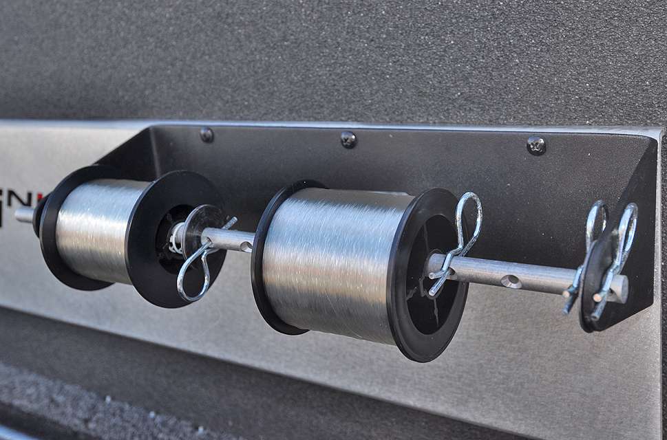 The lid for this locker has line holders that make respooling reels a snap.