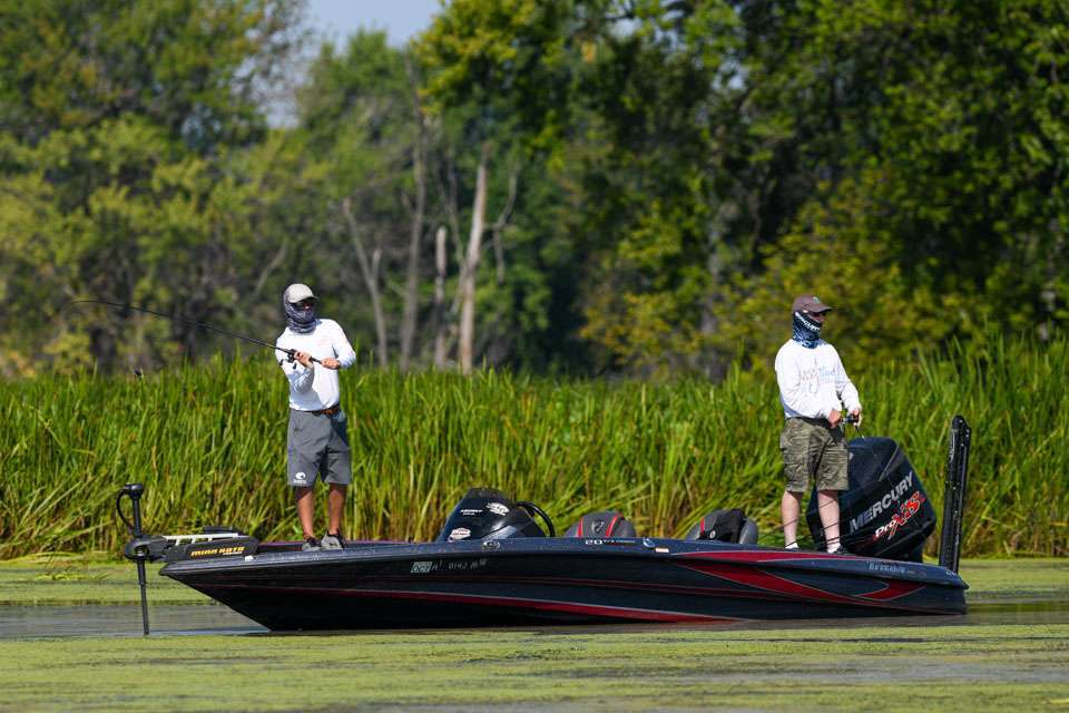 It was no surprise that frogs were the top lures chosen by anglers at the Bass Pro Shops Bassmaster Central Open on the upper Mississippi River. 
<p>
<em>All captions: Craig Lamb</em>