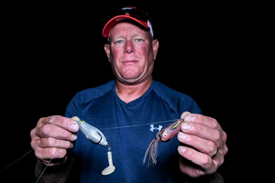 <b>Jeff Ritter (27-0; 12th) </b><br>
Jeff Ritter rotated through a jig and two frogs to match the mood of fish in shallow water areas. Those were a Spro Dean Rojas Bronzeye Frog 65, and a Teckel Sprinkler Frog. 
