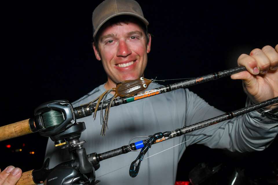 <b>Colby Cotterill (37-4; 9th) </b><br>
Top lures for Colby Cotterill were a Snag Proof Phat Frog, and a Zoom Speed Craw, rigged with 4/0 hook and 1/4-ounce weight. 
