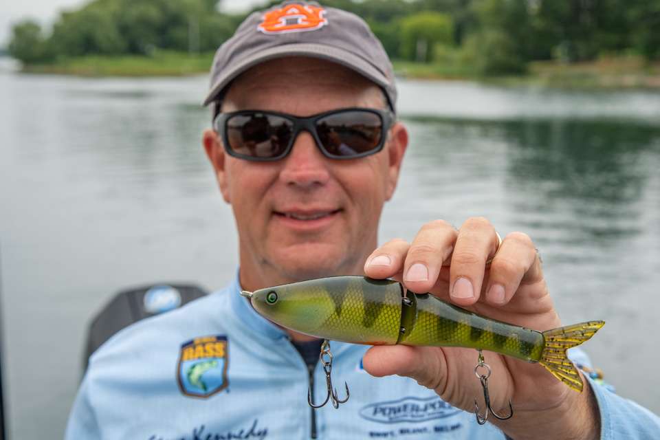 <b>Steve Kennedy (82-5; 6th) </b><br>
Steve Kennedy used a glide bait to find his fish during practice. To catch them in the tournament he used a one-two punch with a swimbait and marabou hair jig.  âIn practice almost exclusively, I threw a G-Ratt Baits Sneaky Pete with the hooks removed. I caught a 4-pounder on my first cast and put it away. During the tournament they hit it but didnât stay on.â
