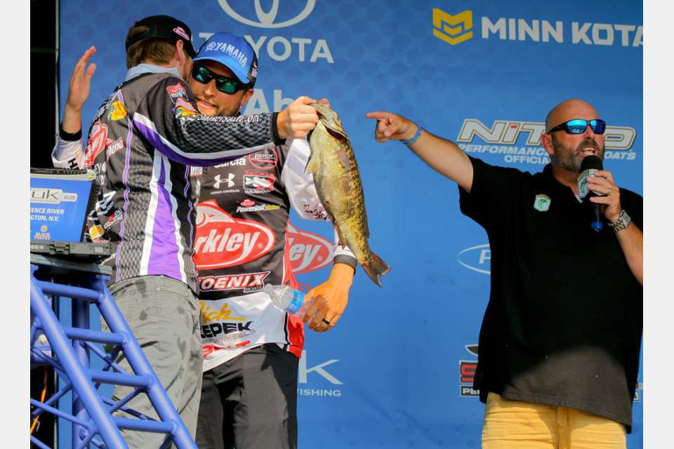 Not only was the top spot in the tournament a battle between good friends Josh Bertrand and Justin Lucas, but both were also vying for the Toyota Bassmaster Angler of the Year title. Lucas totaled 94-6 to finish second, but he went on to top Bertrand and win AOY.
