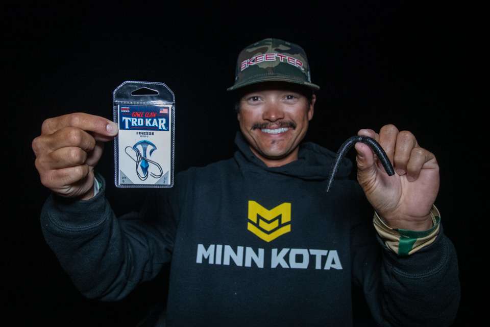 <b>Chris Zaldain (79-0; 3rd) </b><br> Chris Zaldain used this lure lineup to coax offshore fish into his livewell. A top choice was a 5-inch black stickbait on Trokar Neko Hook 2, wacky rig O-ring, and 1/16-ounce Eagle Claw Tungsten Pagoda Nail Weight.  