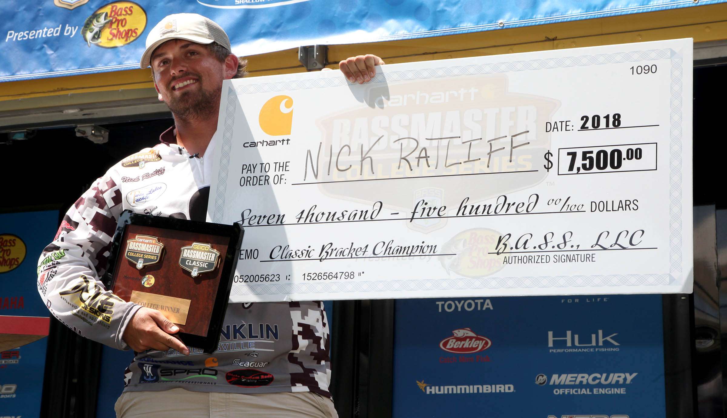 Nick Ratliff (2018 Classic Bracket winner)
Winning the College Classic Bracket meant everything to me. I had pretty much set the goal of winning the Bracket when I was coming out of high school. I wanted to make the classic through College Fishing. Watching the bracket years leading up to my win really stung. One National Championship was on my home lake (Green River) my freshman year and the bracket was on Kentucky Lake a place we had a place on growing up. It meant a lot coming full circle and winning on a fishery I didn't expect to. 