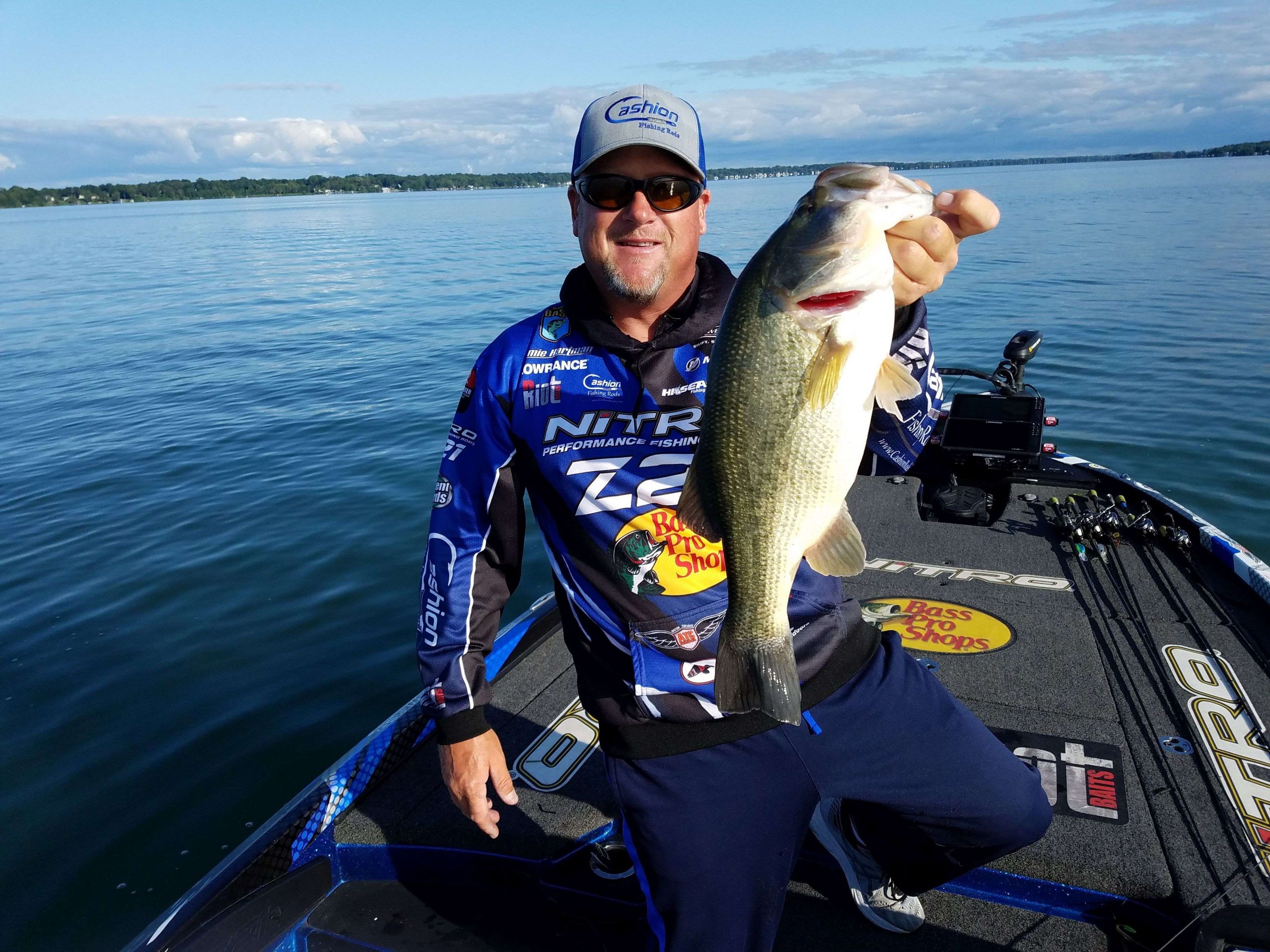 Jamie Hartman with a much needed 4.75lber!