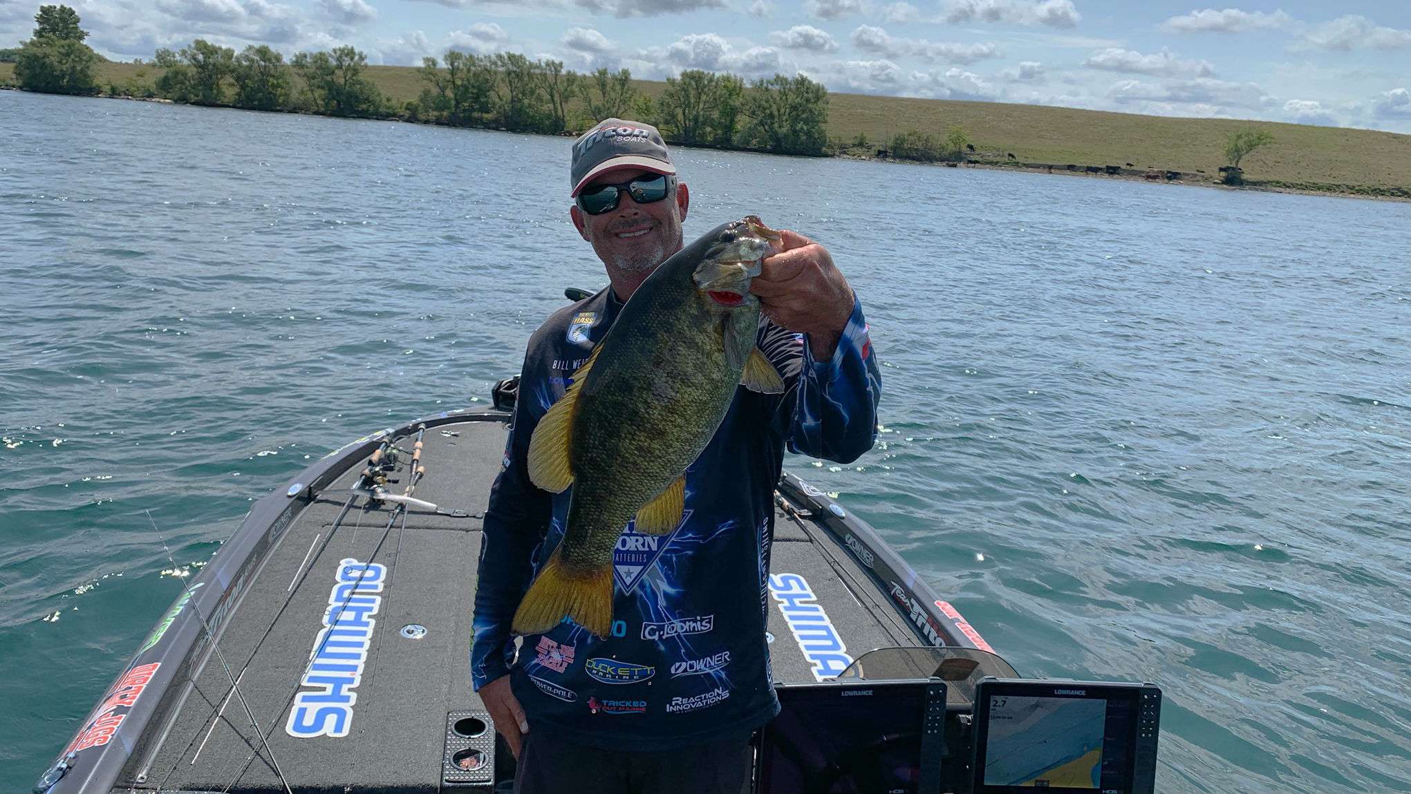 No. 3 for Bill Weidler is a 5-pounder smallie, Bill Weidler is all fired up!