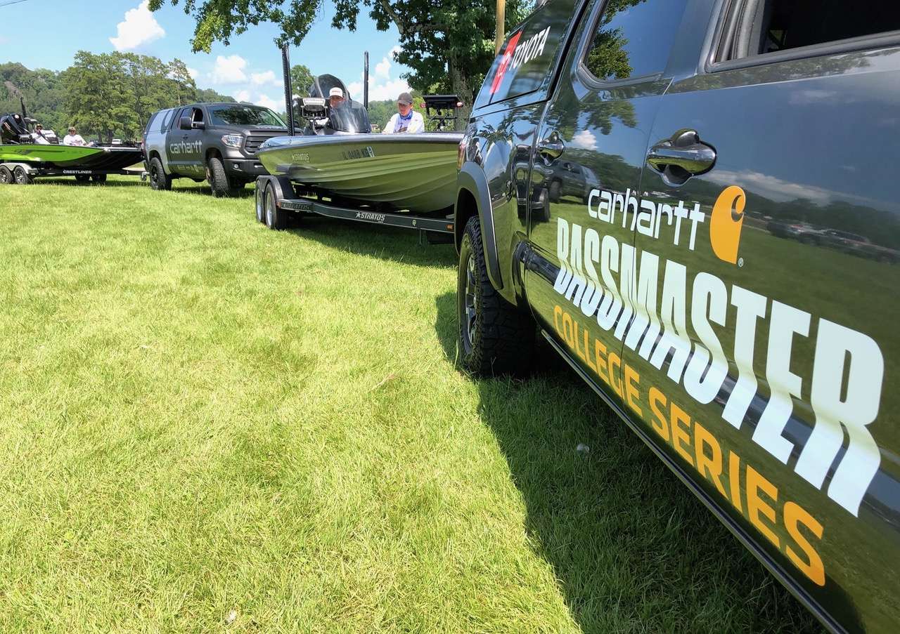 The Carhartt Bassmaster College Series anglers experienced a really cool drive-thru weigh-in.