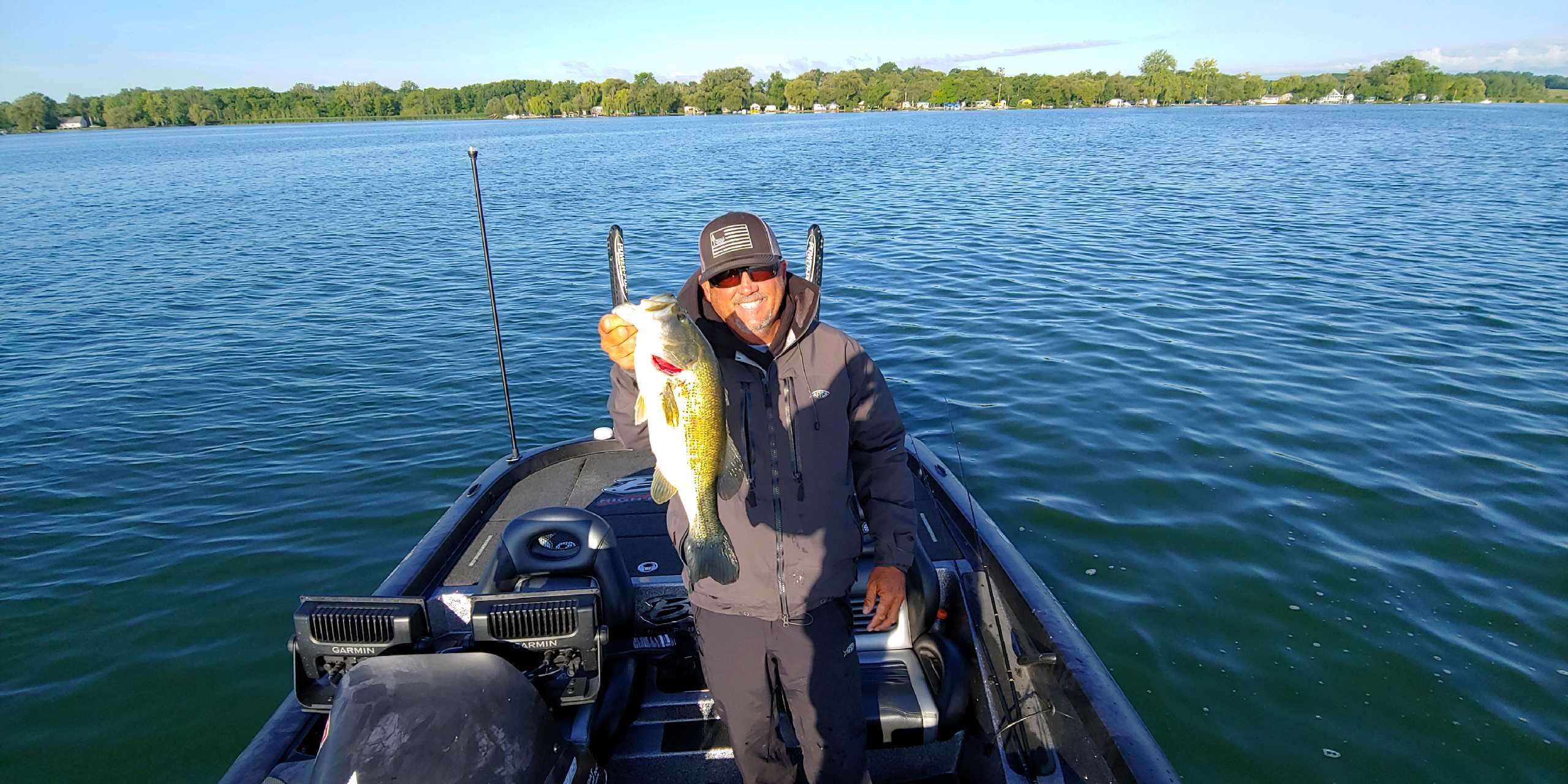 Jesse Tacoronte with his first fish of the day.
