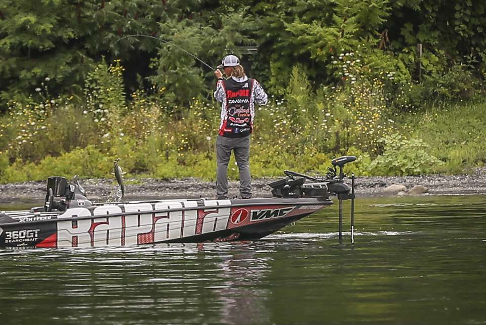 See how Seth Feider landed in the Top 10 for Day 1 of the SiteOne Bassmaster Elite at Cayuga Lake.