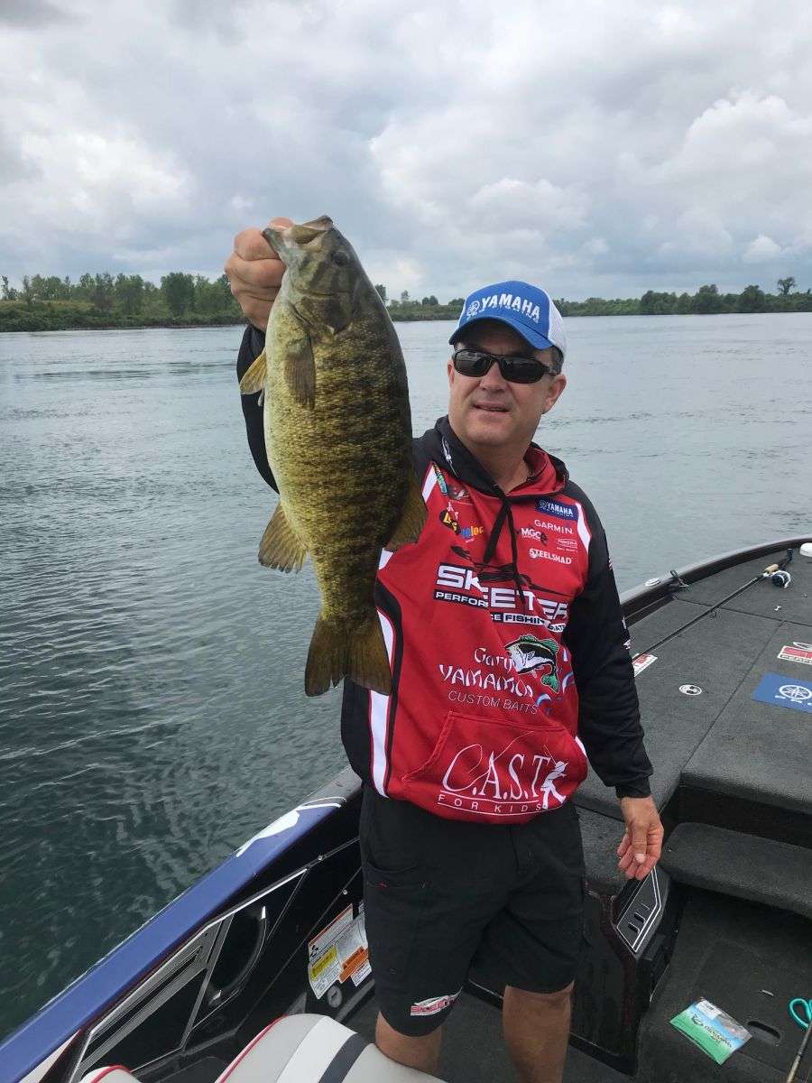 Yelas just boated this big St. Lawrence smallie  