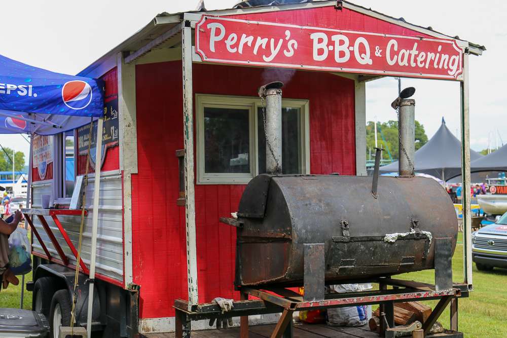 Perry's BBQ also brought their trailer each day to feed the crowds. 
