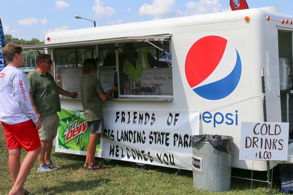 The Friends of Paris Landing brought their concession stand out each day. 