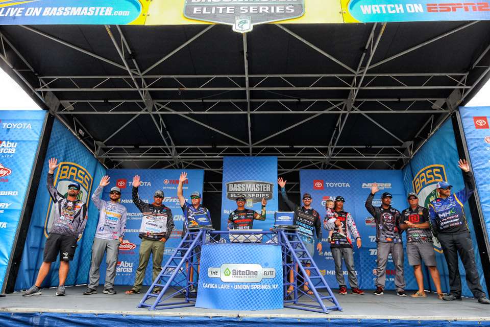 The Top 10 for the SiteOne Bassmaster Elite at Cayuga Lake.