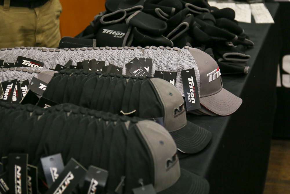 Anglers also had the option to grab a Triton or Nitro hat. 