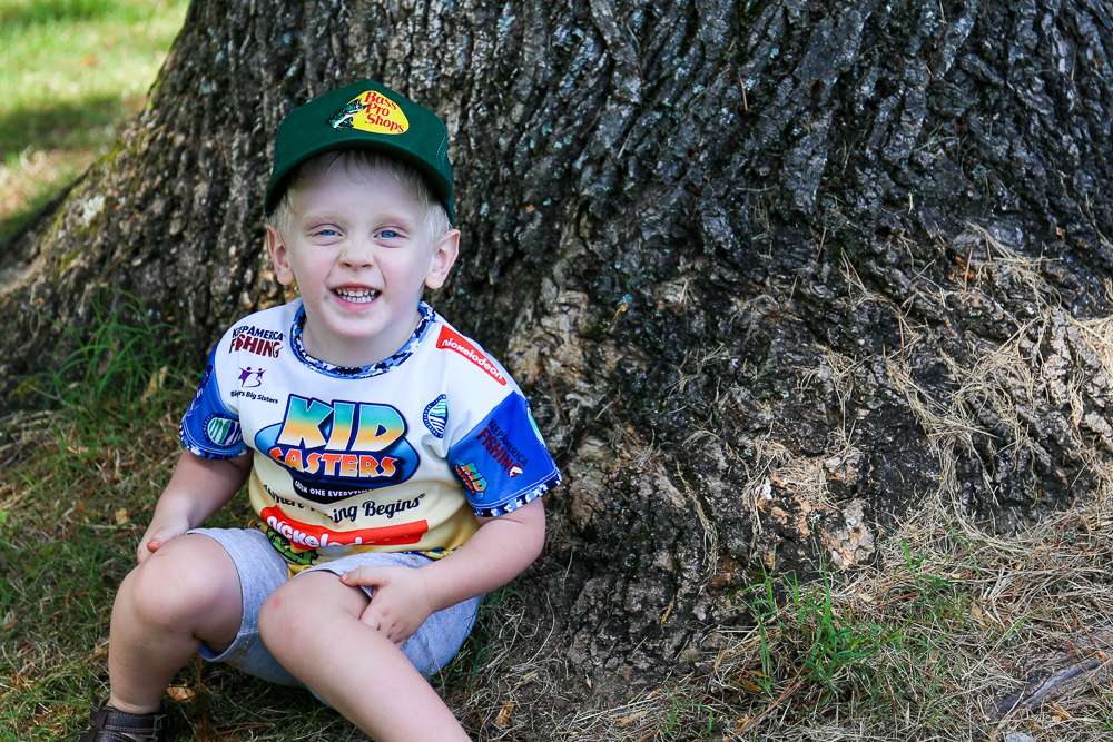 Owen wore his best fishing jersey for Day 3. 