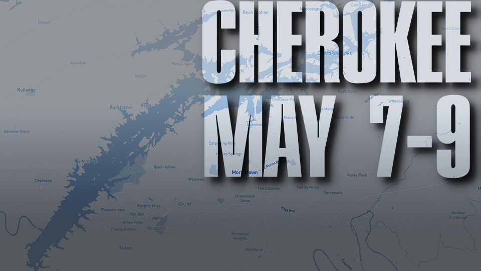 The next stop is Cherokee Lake in Jefferson County, Tenn. on May 7-9. 