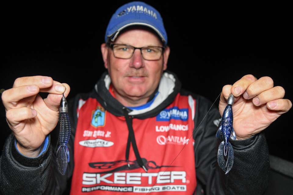 <b>Stan Sypeck Jr. (43-4; 7th) </b><br>
Stan Sypeck Jr. used a Big Bite Baits Dean Rojas Fighting Frog on 3/0 hook, with 1- or 1.5-ounce weights. Using the same hook and weight, he used a Reaction Innovations Sweet Beaver. 
