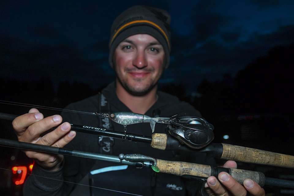 <b>Alex Wetherell (43-12; 6th) </b><br>
Alex Wetherell rotated through these lures. A River2Sea Whopper Plopper 90 and Lunker City Grubster on 1/4-ounce Lunker City Pro Lite Jig Head were top choices. 
