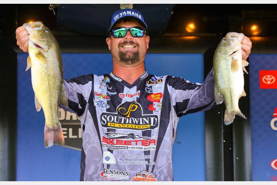 Drew Cook is fifth, 28 points out of the lead. The Florida rookie led the AOY after Guntersville but Canterbury wrested the lead from him after the New York swing. Cook actually regained the lead after two days on Tenkiller, standing third while Canterbury was 29th, but Cook landed only one fish on Day 3 to finish 28th. With one fish catch on St. Clair, Cook will secure the Rookie of the Year title and its $10,000 windfall courtesy of DICKâS Sporting Goods, as he leads that race by 58 points over Lee Livesay.  