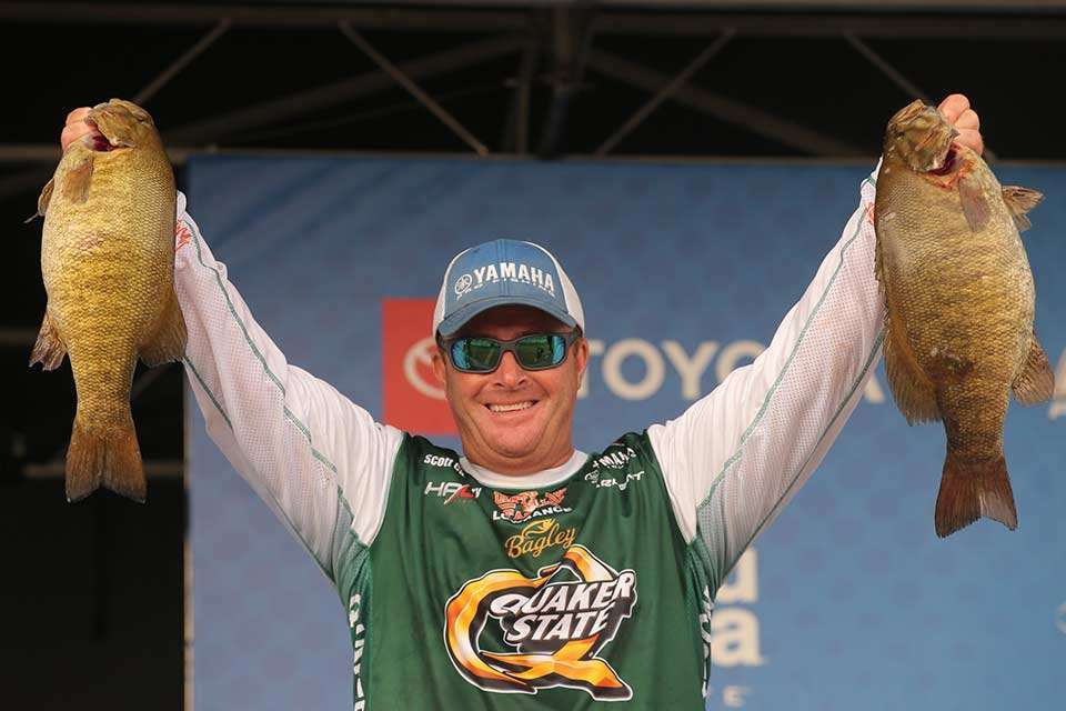 Scott Canterbury hopes to add to his 17-point lead in the AOY standings and close out the title. âI survived the New York swing. I went up there 11 points behind and come out with the lead. â¦ But thereâs lot of fishing left to do. We still have to go to Oklahoma then we got an AOY Championship. Weâve got to keep it going.â