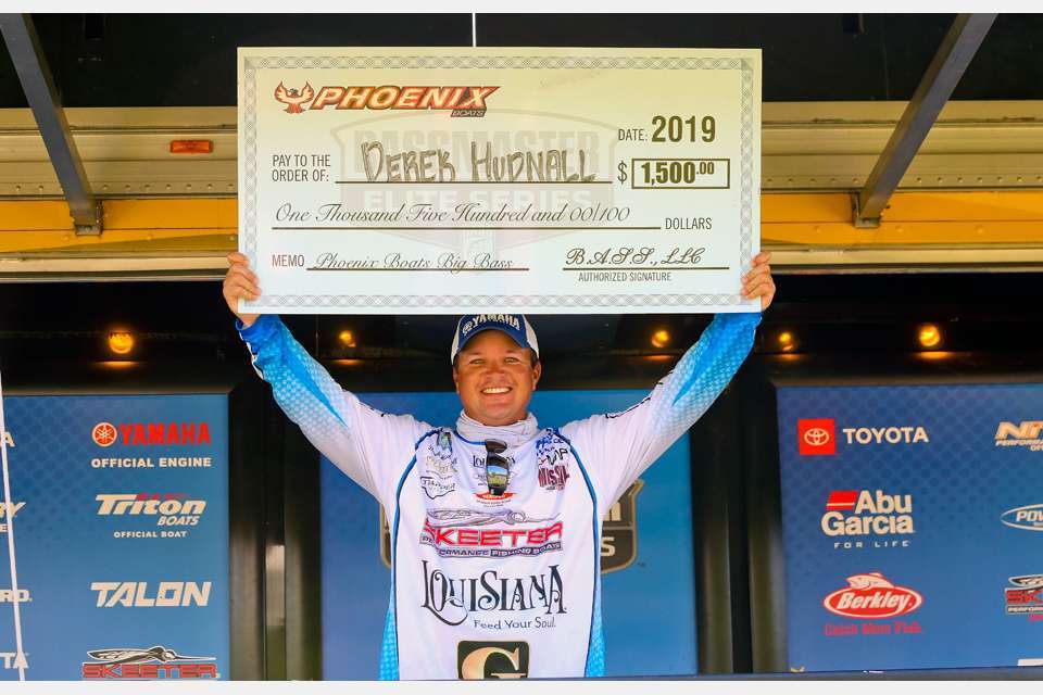 Another moving story is Derek Hudnall, who took a zero for the Lake Hartwell event due to disqualification. Hudnall, given his Phoenix Boats Big Bass check for his 8-1 on Cayuga Lake, held ground at 46th with his 40th-place finish at Tenkiller. His Classic hopes are alive, but heâll have to pass four anglers.