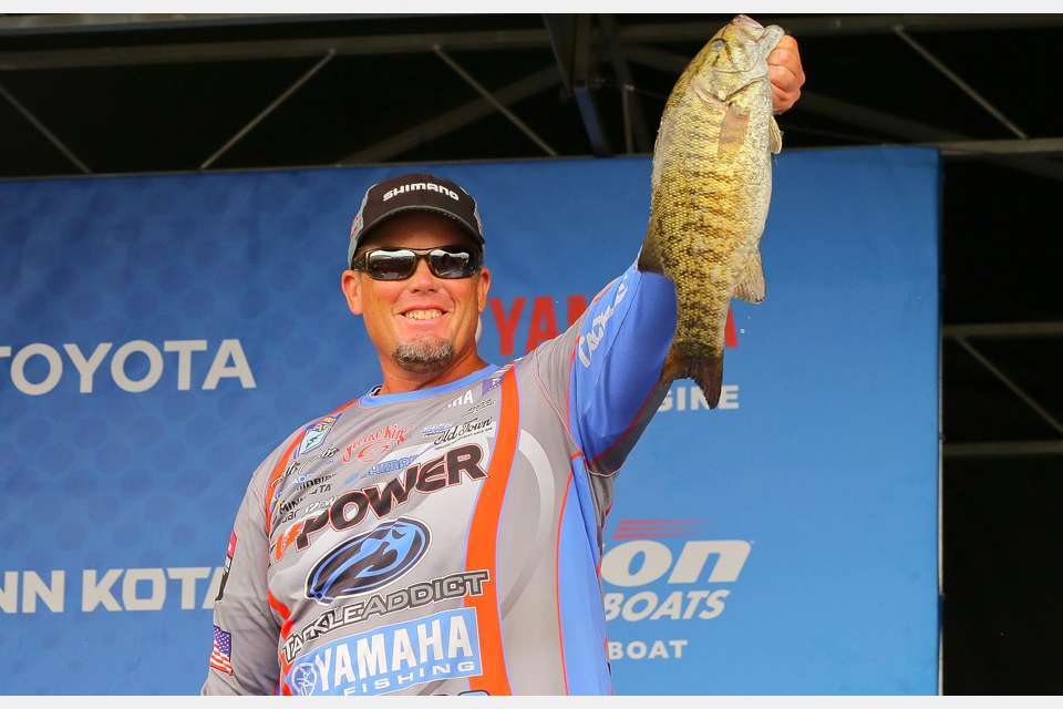 Keith Combs, who finished seventh, weighed Day 3âs biggest bass of 4-13, and Carl Jocumsenâs 5-1 led the way on Championship Sunday. Rivet scored a 5-3 on Day 2. The average fish on Day 2 (1.92) dropped from Day 1 (1.97), but things got better on Saturday (2.06) on Saturday then climbed to 2.47 on Championship Sunday, helped immensely by Jocumsenâs big bag.