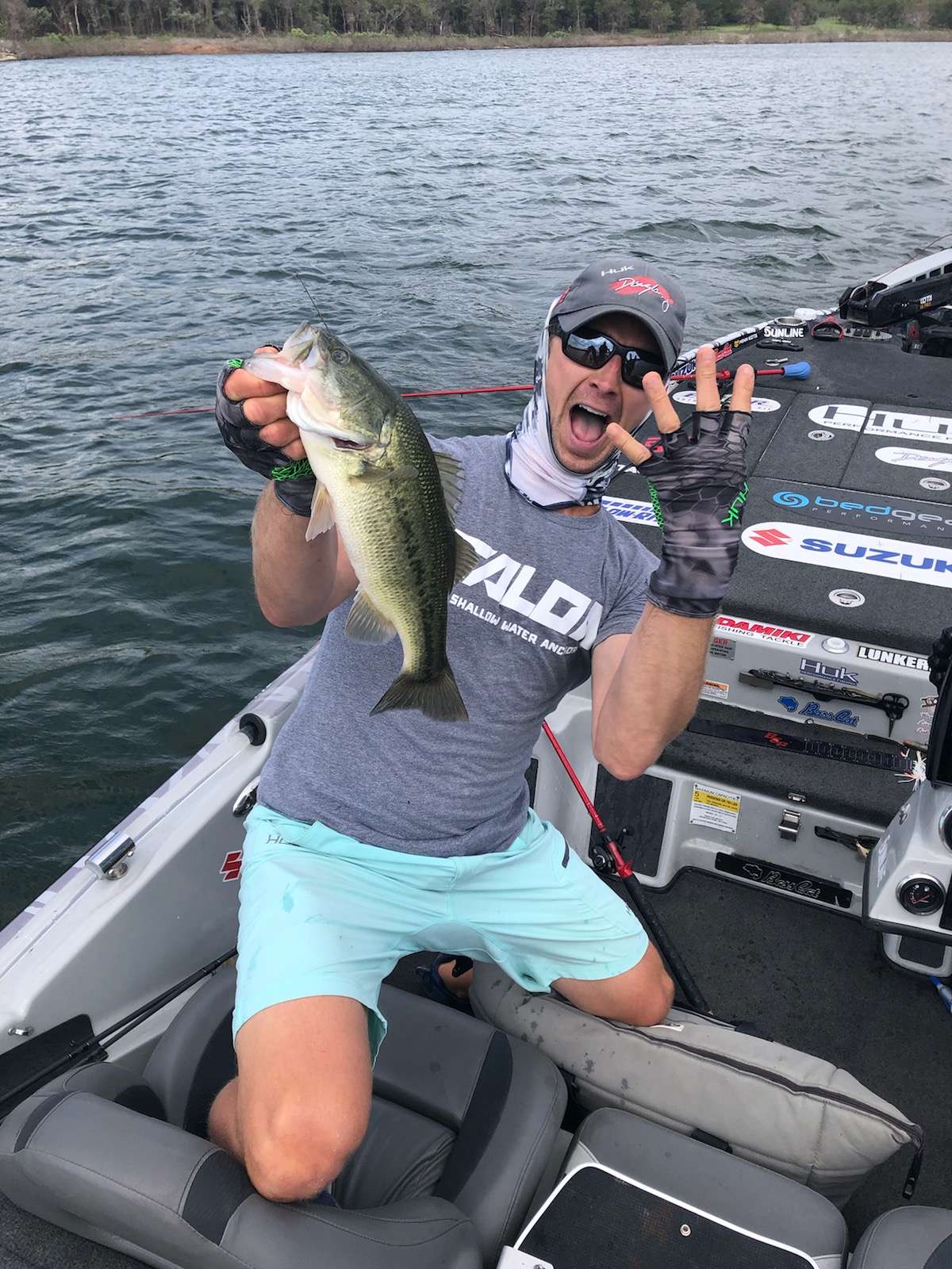 Chad Pipkens with keeper No. 4. on Day 2 on Lake Tenkiller