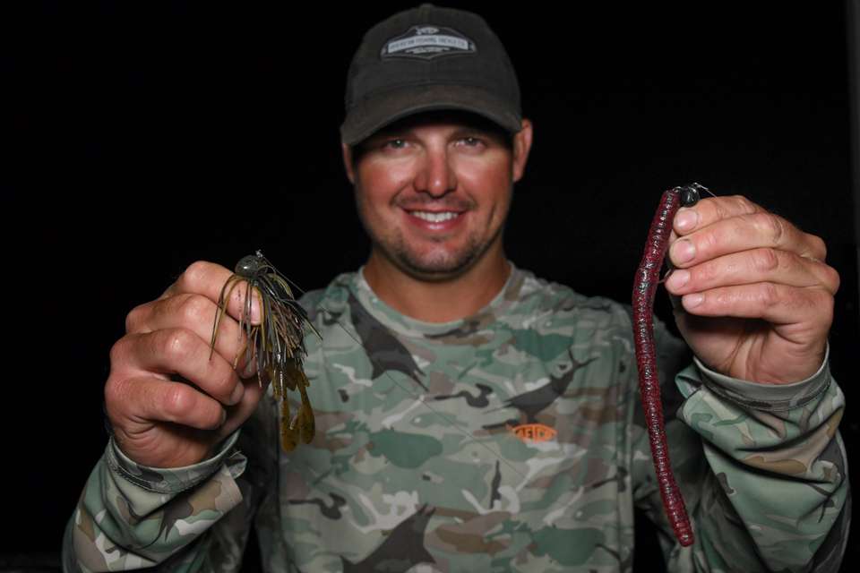 <b>Cade Laufenberg (31-8, 9th) </b><br>
The Goodview, Wis., angler used two lures on Day 1, targeting deep main lake points with a June bug-colored Zoom Magnum Trick Worm on a 3/8th-ounce swing head jig and a 3/4-ounce Dirty Jigs Tour Level football jig in Dirty 420 color with a Zoom Speed Craw Trailer
