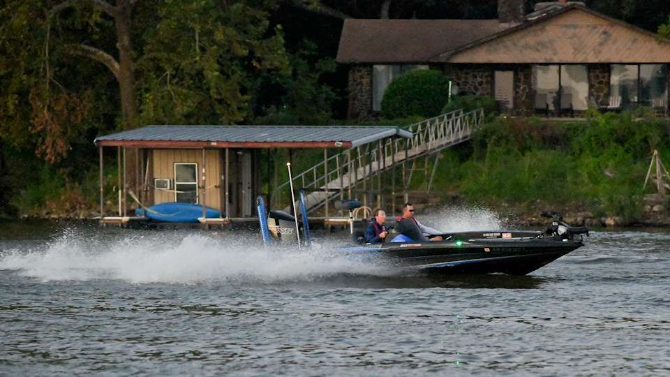See the boats blast off for Day 1 of competition at the Basspro.com Bassmaster Central Open at Grand Lake.