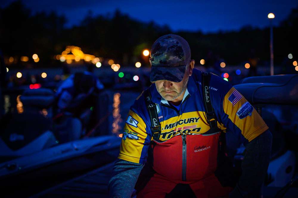 See the teams take off for another day fishing in Maine.
