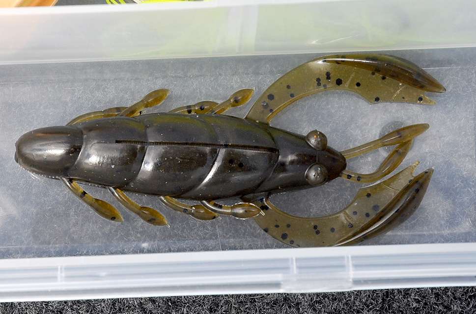 Into the box goes the Molix SV Craw Magnum in Jocumsenâs go-to color, green pumpkin.