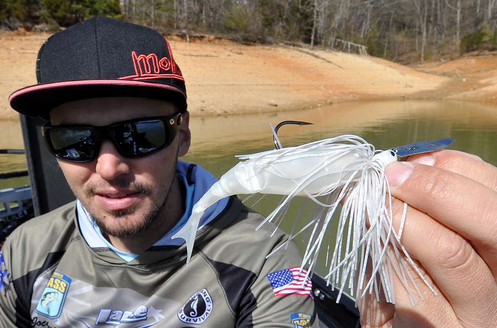 This one is a 1/2-ounce Z-Man Chatterbait dressed with a Z-Man Razor Shadz Swimbait.</p>
<p>âThis bait is easy to use and it is catching bass all over the country,â Jocumsen said. âIt catches bass from docks, rocks and grass and you can fish it from shallow to deep.â