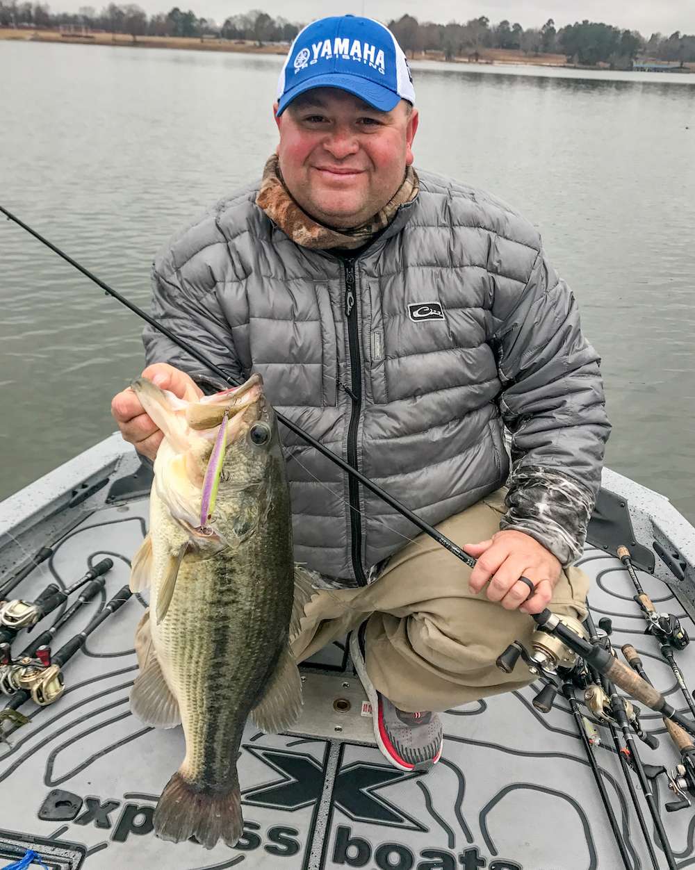 <b>9:58 a.m.</b> After what seems like an eternity, Lowen works the tiring lunker to boatside and hoists aboard his first keeper of the day, a spectacular Â­7-pound, 1-ounce largemouth!
