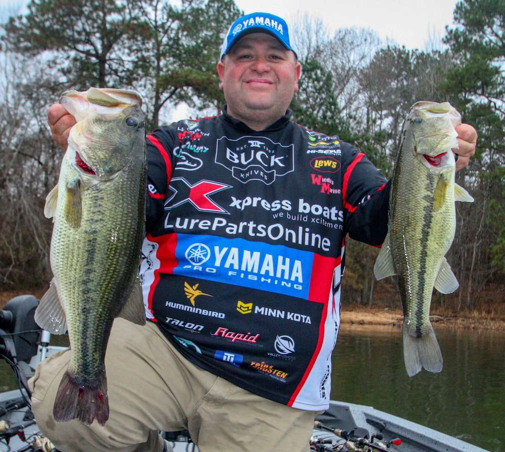 <b>THE DAY IN PERSPECTIVE</b><br>
âThe fish were really lethargic today, but by employing a slow, patient approach, I was able to score a limit that included my biggest bass of 2018,â Lowen told Bassmaster. âPoints and rocks either in or near deep water produced all of my keepers. If I were to fish here tomorrow, Iâd stay with the jerkbait and flat crankbait and spend more time cranking than I did today.â 
<p>
<b>WHERE AND WHEN BILL LOWEN CAUGHT HIS KEEPER BASS</b><br>
7 pounds, 1 ounce; Table Rock shad pattern Megabass Vision 110 jerkbait; deep point; 9:58 a.m.<br>
1 pound, 12 ounces; chartreuse mudbug pattern PH Custom Lures Dollar Bill flat-sided crankbait; dam riprap; 11:18 a.m.<br>
1 pound, 3 ounces; same lure as No. 2; rocks on channel bank; 12:57 p.m.<br>
1 pound, 1 ounce; same lure as No. 2; shallow point; 1:16 p.m.<br>
3 pounds, 12 ounces; same lure as No. 2; same place as No. 4; 1:23 p.m.<br>
TOTAL: 14 POUNDS, 13 OUNCES 