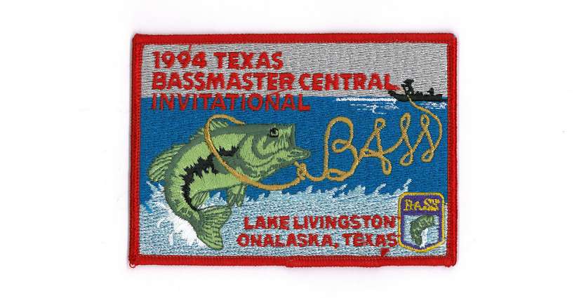 Rare Vintage Bassmaster Tournament Patch 1995 Arkansas Central Invitational 